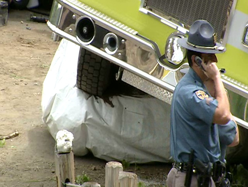 Illustration for article titled Fire Truck Rolls Down Hill, Flattens 1969 Firebird Race Car